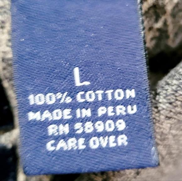 Mens Roundtree And Yorke 100% Cotton Polo Size Large Brown Diamond Pattern - Picture 5 of 8